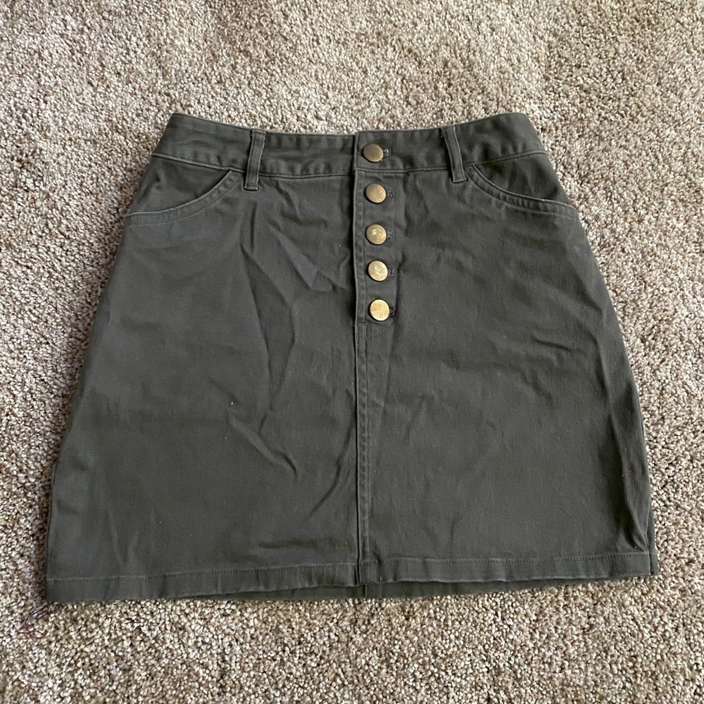 Button up jean skirt